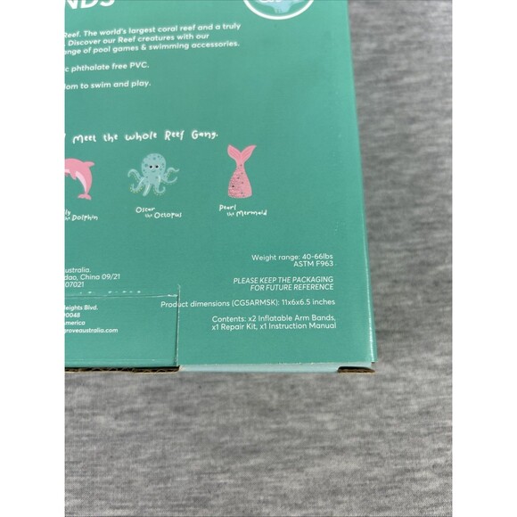 Inflatable Arm Bands Finn The Shark Blue Ages 3-6 Up To 40 Lbs - Picture 10 of 12